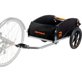 Retrospec Rover Hauler Cargo Bike Trailer with Folding Frame & Weather Resistant Fabric, Large Cargo Carrier, Fits 20" - 29" Bicycle Wheels