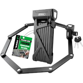 RBRL Bike Lock 3.6ft Folding Bike Lock, Hardened Steel 8mm Bike Lock Heavy Duty Anti Theft with Easy Mounting, High Security Bicycle Chain Lock with 4 Keys for Scooters, Ebikes, Motorcycles & MTB