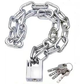 ArtnIndia Security Chain Lock,Bike Chain Lock, Premium Case-Hardened Security Chain ,Cannot Be Cut with Bolt Cutters Or Hand Tools, Ideal for Motorcycles, Bike, Generator, Gates ,Outdoor Furniture