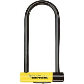 Kryptonite New York LS Bike U-Lock, Heavy Duty Anti-Theft Security Bicycle Lock Sold Secure Gold, 16mm Long Shackle with Keys, Ultimate Security Lock for Bicycles E-Bikes Scooters