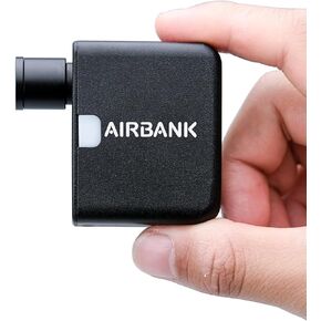 AIRBANK Electric Bike Pump Pocket, 100PSI Mini Cordless Bicycle Pump with Rechargeable Battery for Shrader & Presta Valves