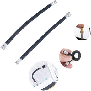 Air Pump Inflator Extension Hose High Pressure Schrader Valve for Mountain Road Bike Bicycle with Brass Presta Valve Adaptor，2 Pack