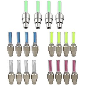 BlueSunshine 20 PCS of Led Flash Tyre Wheel Valve Cap Light for Car Bike Bicycle Motorbicycle Wheel Light Tire (4 Red, 4 Yellow, 4 Blue, 4 Green, 4 Colorful)