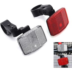 MFC PRO Quality Kids(Small) Bike Front&Rear Reflectors Kit for Handlebar and Seatpost (RED+White)