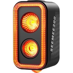 Magicshine Seemee 300 ضوء خلفي للدراجة، 300 لومن ضوء خلفي للدراجة، 5 أوضاع ليلية ونهارية، مستشعر فرامل ذكي IPX6 مقاوم للماء USB-C ضوء دراجة خلفي قابل لإعادة الشحن للركوب الليلي