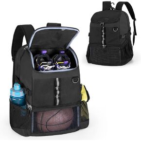 Basketball Bag, Soccer Equipment Bag with Ball & Shoe Compartment for Soccer Ball, Volleyball, Gym, Outdoor, Travel