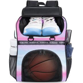 YOREPEK Basketball Bag, Large Basketball Backpack with Shoe Compartment and Ball Holder for daughter son, Water Resistant Soccer Bag for Sport Training Equipment Fits Volleyball Football Gym