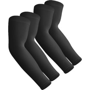 Aegend 2 Pair Sun Protection Cooling Arm Sleeves Compression - Tattoo Cover up - Sun Sleeves for Men Women Youth