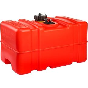 خزان الوقود البحري Sceptre 08669 مستطيل الشكل سعة 12 جالونًا للقوارب ذات المحرك الخارجي، 24-1/2 بوصة × 18 بوصة × 11-1/2 بوصة، أحمر in Kuwait