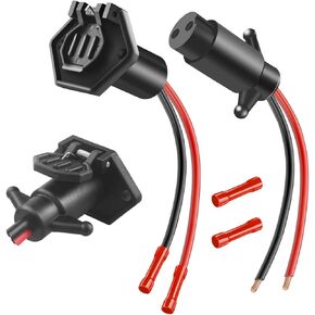 Trolling Motor Plug, Trolling Motor Plug and Receptacle 12v Compatible With Minn Kota Marine Boat, Male & Female Trolling Motor Connector, Waterproof Trolling Motor Quick Connect, Quick Connect Electr