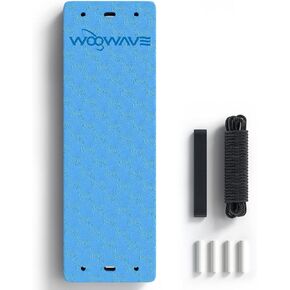 WOOWAVE Flat Fender Prevent Scratches for Yacht Motorboat Boat Bumper, 3 Layer EVA Boat Fender with Rope (3 Size, Blue/Gray to Choose)