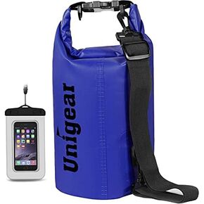 حقيبة Unigear الجافة مقاومة للماء، 2L/5L/10L/20L/30L/40L حقائب عائمة وخفيفة الوزن للتجديف وركوب القوارب وصيد الأسماك والسباحة والتخييم مع حافظة هاتف مقاومة للماء in Kuwait