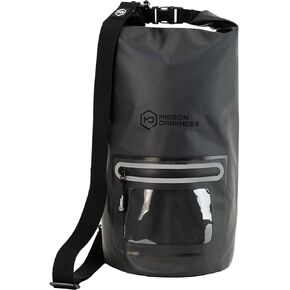 Mission Darkness Dry Shield Faraday Tote 15L // Waterproof Dry Bag for Electronic Device Security & Transport // Signal Blocking, Anti-Tracking, EMP & CME Shield, Data Privacy for Mobile Devices