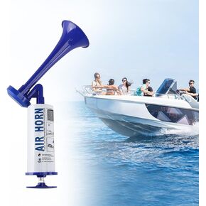 Reusable Air Horn, Qidoe Aluminum Handheld Air Pump Horn Marine Signal Safety Alarm Horn Bear Horn Self Defense Loud Noise Makers Horns for Boats, Cars, Sports Events, Birthdays, Parties, Celebrations