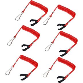 6 Pieces Universal Outboard Switch Keys with Stop Switch Lanyard Cord Safety Lanyard Suit for Most Board Engine (6)