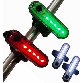 LED Navigation Light Kit for Kayak, Dinghy, Canoe, Boat Stern, Pontoons, Bike Tail, Portable Battery Operated Rechargeable LEDs for Night Fishing Paddling