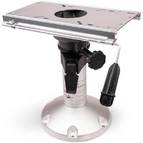Adjustable Boat Seat Pedestal and Bases with Swivel and Height Adjustment for Boat Seats Captain Chair 13.5 to 18 Inches Aluminum Locking Height Adjustable Pedestal
