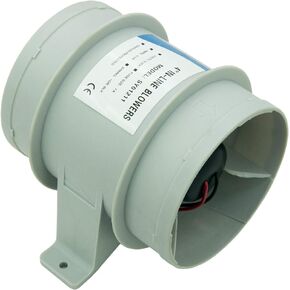 Inline Blower，Bilge Blower 12V 4A Marine Bilge Blower Air Blower Boat Cool Fan Marine Ventilation