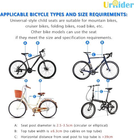 Child Bike Seat, Front Mount Kids Bike Seat,Fit Mountain Bikes, Cruiser Bikes, Folding Bikes, Ultra Light,Portable, Tool-Free, Quick-Release,Toddler Bike Seat for 2-6 Years(up to 60lbs) in Saudi Arabia