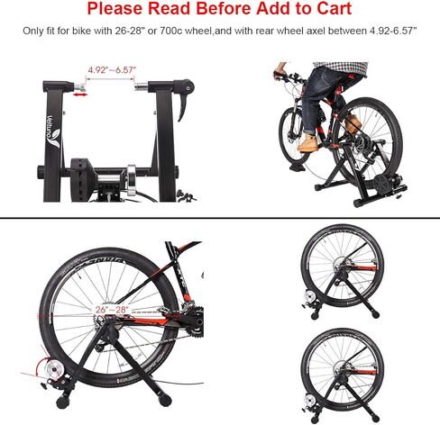 حامل تدريب الدراجة الداخلي المغناطيسي من Veltuno مع 8 أدوات ضبط للتحكم في مستوى السرعة، قابل للطي وضوضاء أقل وإصدار سريع، حامل تمرين الدراجة المحمول للدراجات الجبلية والطرق in Kuwait