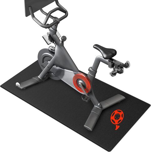 سجادة الدراجة متوافقة مع Peloton Bike & Bike Plus، بسُمك 6 مم، لمدرب الدراجة، حماية الأرضيات من الخشب الصلب للسجاد، سجادة تمرين تحت الدراجة الداخلية، ملحقات للدراجات in Kuwait