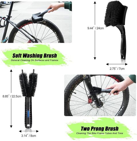 مجموعة تنظيف الدراجة من شيندل - فرشاة تفصيل الدراجة، شعيرات نايلون متينة، منظف سلسلة الدراجات النارية، أداة غسيل الحديقة، أداة صيانة مزيل الشحوم، رذاذ تلميع الدراجة، مجموعة أدوات متعددة in Kuwait