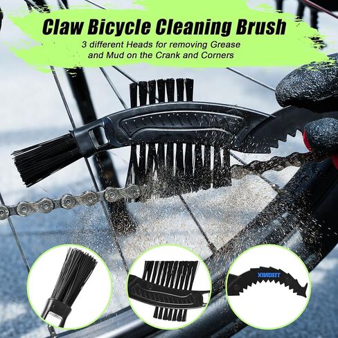 مجموعة تنظيف الدراجة من شيندل - فرشاة تفصيل الدراجة، شعيرات نايلون متينة، منظف سلسلة الدراجات النارية، أداة غسيل الحديقة، أداة صيانة مزيل الشحوم، رذاذ تلميع الدراجة، مجموعة أدوات متعددة in Kuwait