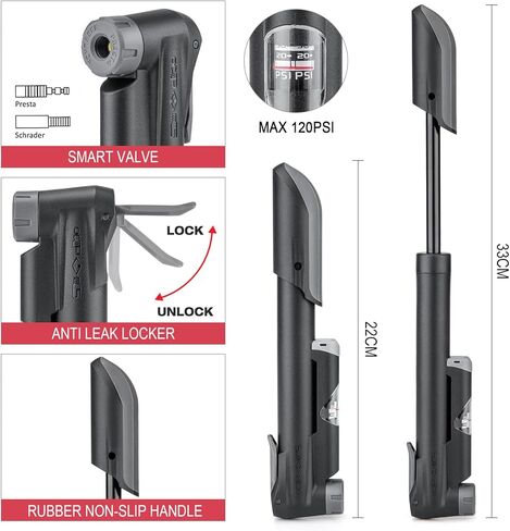 Bicycle Repair Tool Kit with Bike Pump & Saddle Bag - Bike Tool Kits for Repair and Maintenance - Bike Tire Repair Kit Patches Fixes, Bike Multitool, Chain Breaker Tyre Levers (Syle:A) in Kuwait