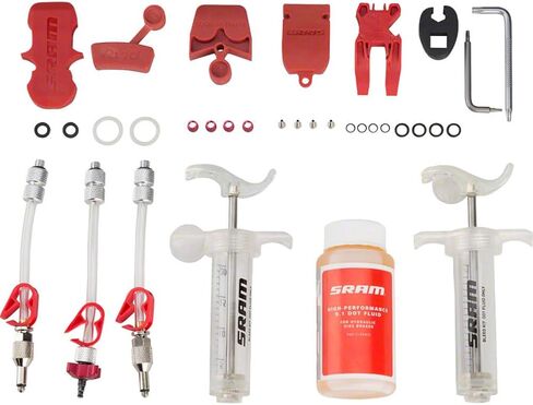 مجموعة نزيف الفرامل القرصية SRAM Pro - لـ SRAM X0، XX، الدليل، المستوى، الكود، HydroR، وG2، مع سائل DOT in Saudi Arabia