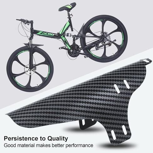 مصدات الدراجة الجبلية Zacro، واقي الطين MTB، قطعتان من واقي الطين للدراجة الأمامية والخلفية، حاجز MTB قابل للتعديل يناسب مقاس 26 بوصة، 27.5 بوصة، 29 بوصة مقاس عجلة الدراجة الدهنية وجميع دراجات الفرامل القرصية، 15 * روابط كابل in Kuwait