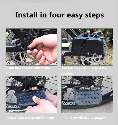 1 زوج أوتاد الدراجة أوتاد الدراجة دواسات القدم الرجعية العالمي الصلب 13 × 9 سنتيمتر المقاعد الخلفية تقف الركاب يدعم in Kuwait