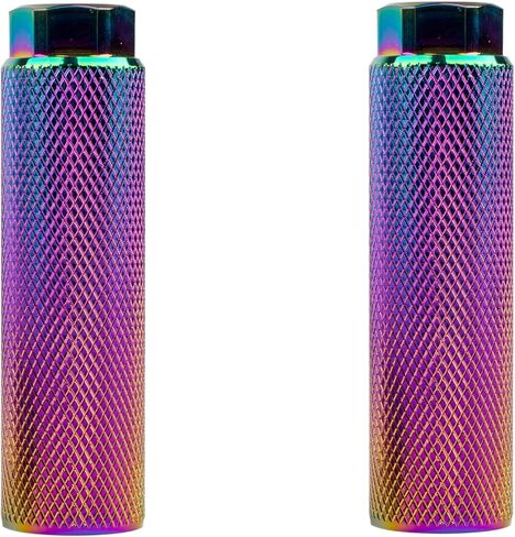 KINSPORY 3/8 بوصة - 26 سنًا من سبائك الألومنيوم للدراجة أوتاد المقاعد الخلفية حزمة من 2 (قوس قزح) in Kuwait