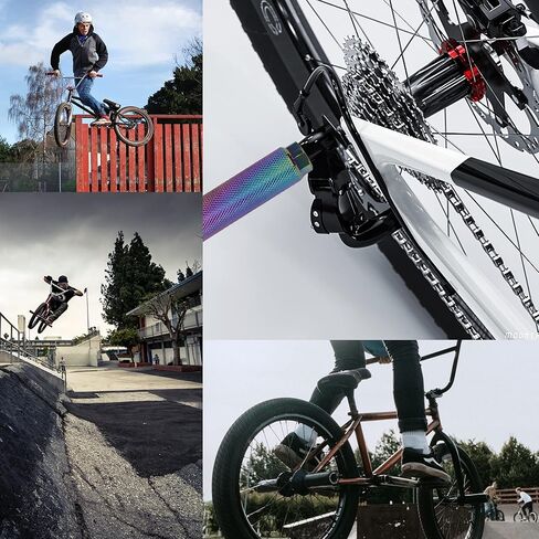 KINSPORY 3/8 بوصة - 26 سنًا من سبائك الألومنيوم للدراجة أوتاد المقاعد الخلفية حزمة من 2 (قوس قزح) in Kuwait