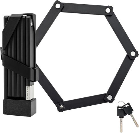 ROCKBROS Folding Bike Lock, Bicycle Lock Heavy Duty Anti Theft, Bike Locks with Mounting Bracket, Durable Alloy Scooter Lock,67 cm/26 inches in Kuwait