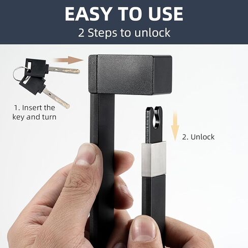 ROCKBROS Folding Bike Lock, Bicycle Lock Heavy Duty Anti Theft, Bike Locks with Mounting Bracket, Durable Alloy Scooter Lock,67 cm/26 inches in Kuwait