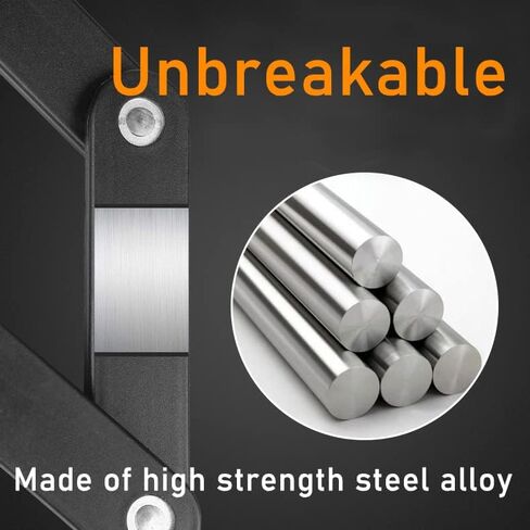 قفل دراجة قابل للطي من ROZZWILD مكون من 4 أرقام مضاد للسرقة وشديد التحمل من سبائك الصلب وطبقة مضادة للخدش ومقاومة للماء ومضادة للصدأ وقفل سلسلة قابل للطي للدراجات الهوائية والسكوتر مع دعامة تثبيت in Kuwait