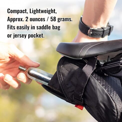 خراطيش ثاني أكسيد الكربون لإطارات الدراجة - خراطيش ثاني أكسيد الكربون الملولبة 16 جم، خراطيش إعادة تعبئة الهواء السريعة C02 للدراجات، MTB، رقبة 3/8-24 TPI تناسب منفاخ إطارات دراجة ثاني أكسيد الكربون القياسي، علبة ثاني أكسيد الكربون in Kuwait