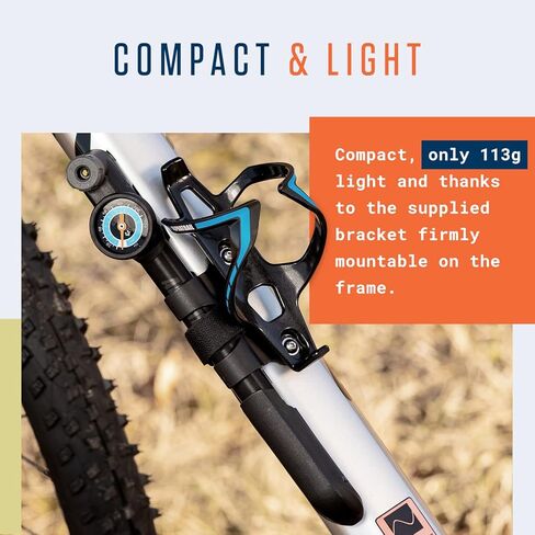 مضخة دراجة صغيرة ستيف - لجميع الصمامات 120 رطل لكل بوصة مربعة / 8.3 بار الحد الأقصى للضغط I مقياس كبير (1.5 بوصة) I مريح على شكل حرف T I مضخة دراجة لصمام بريستا وشرايدر ودنلوب in Kuwait