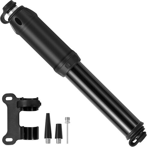 مضخة دراجة صغيرة من CAYYET، مضخة دراجة محمولة، صمامات أمريكية وفرنسية عالمية، لا حاجة إلى تغيير الصمامات لدراجات الطرق والجبل، ومضخات إطارات السكوتر. in Kuwait