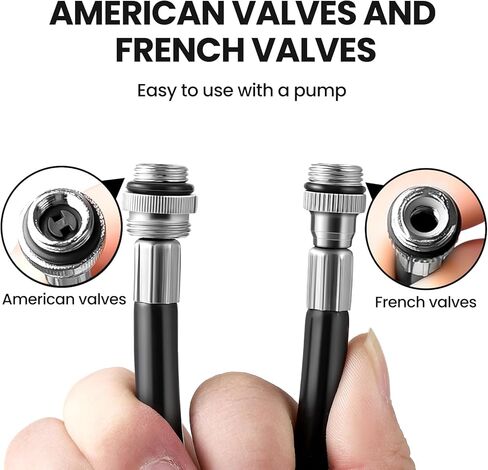 مضخة دراجة صغيرة من CAYYET، مضخة دراجة محمولة، صمامات أمريكية وفرنسية عالمية، لا حاجة إلى تغيير الصمامات لدراجات الطرق والجبل، ومضخات إطارات السكوتر. in Kuwait