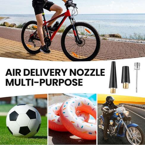مضخة دراجة صغيرة من CAYYET، مضخة دراجة محمولة، صمامات أمريكية وفرنسية عالمية، لا حاجة إلى تغيير الصمامات لدراجات الطرق والجبل، ومضخات إطارات السكوتر. in Kuwait