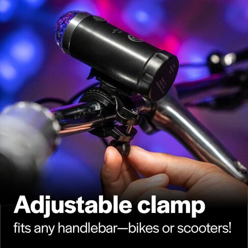 Brightz CruzinBrightz Disco Party LED Bike Light, Tri-Colored - Blinking Swirling Color Patterns - Bicycle Light for Riding at Night - Mounts to Handlebar or Bike Frame - Fun Bike Accessories in Kuwait