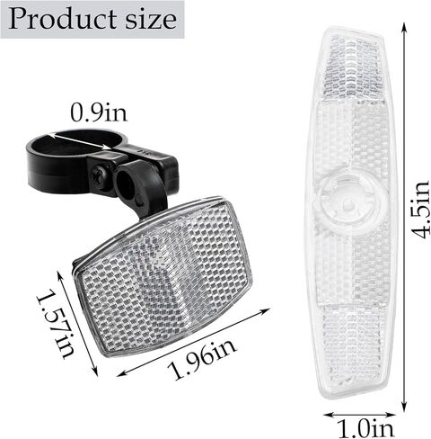 6 قطع عاكسات الدراجة الأمامية والخلفية طقم عاكسات أضواء الدراجة لركوب الدراجات ليلاً عاكسات عجلة الدراجة ملحقات ركوب الدراجات (أحمر/أبيض) in Kuwait