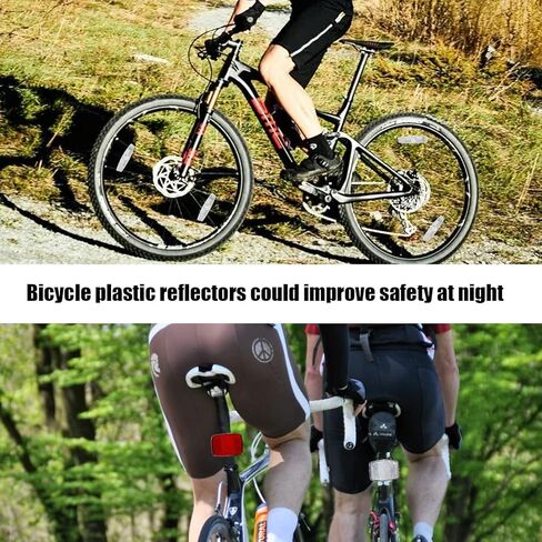 6 قطع عاكسات الدراجة الأمامية والخلفية طقم عاكسات أضواء الدراجة لركوب الدراجات ليلاً عاكسات عجلة الدراجة ملحقات ركوب الدراجات (أحمر/أبيض) in Kuwait