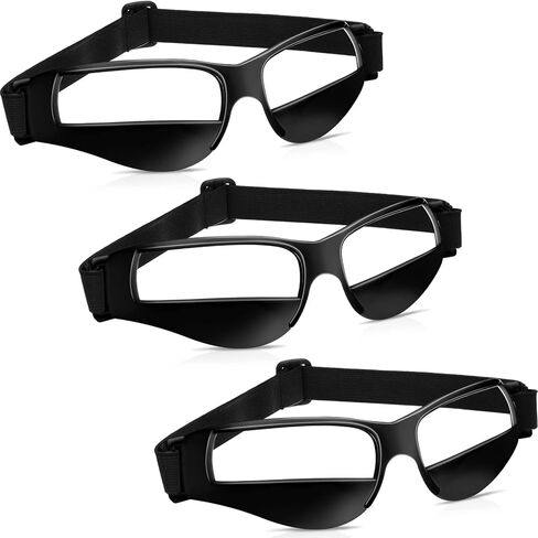 Fiada 3 Pack Dribbling Goggles Basketball Sports Basketball Glasses Adjustable Dribbling Black Goggles Basketball Training Equipment for Youth Kids Teenagers Adult Player in Kuwait
