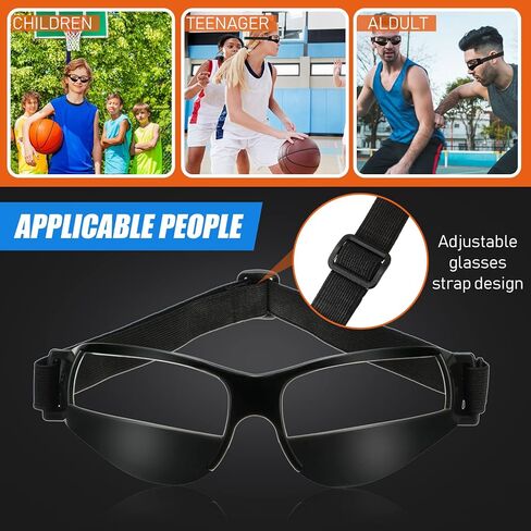 Fiada 3 Pack Dribbling Goggles Basketball Sports Basketball Glasses Adjustable Dribbling Black Goggles Basketball Training Equipment for Youth Kids Teenagers Adult Player in Kuwait