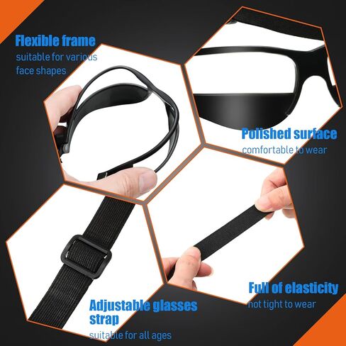 Fiada 3 Pack Dribbling Goggles Basketball Sports Basketball Glasses Adjustable Dribbling Black Goggles Basketball Training Equipment for Youth Kids Teenagers Adult Player in Kuwait
