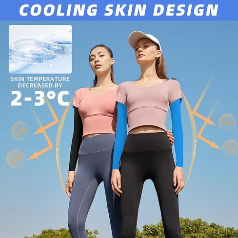 BHYTAKI 6 Pairs UV Sun Protection Arm Sleeves, UPF 50 Sports Cooling Arm Compression Sleeves for Men Women Teenager in Kuwait