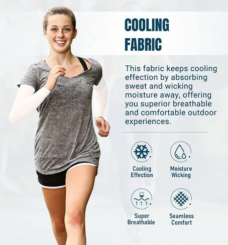 Aegend 2 Pair Sun Protection Cooling Arm Sleeves Compression - Tattoo Cover up - Sun Sleeves for Men Women Youth in Saudi Arabia