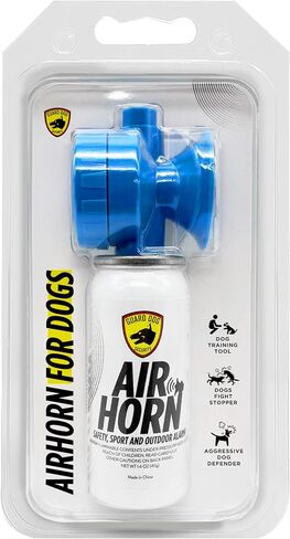 GUARD DOG SECURITY Air Horn for Dogs - Powerful Air Horn for dog training & behavior aids - Stops Barking, Jumping, Fighting, Chasing & More – Works as coyote deterrent in Saudi Arabia